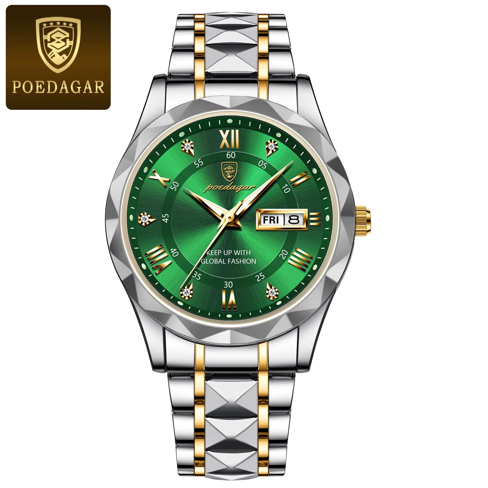 Top Luxury Men Quartz Watch for Men Sports Waterproof Luminous Stainless Steel Date Week Men'S Watches Male Clock Reloj