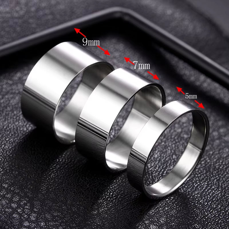 3 in 1 Ring Men Stainless Steel Wedding Ring Fingertip Ring DIY Ring for Jewelry Tool Accessories Wholesale Supply